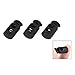 URBEST 25Pcs Plastic Clothing Tent Rope Double Hole Drawstring Cord Lock Stopper Button Black