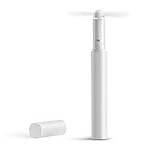 HAPTIME Mini Fan, Portable Personal Cooling Fan AA Battery Powered Electric Quiet Handheld Air Fan for Outdoor Camping Travel Office, Small Pocket Size (White)