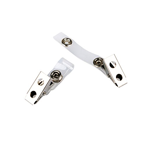 Badge Clips, KinHom Metal Clear ID Card Name Tag Holder Strap Clip with