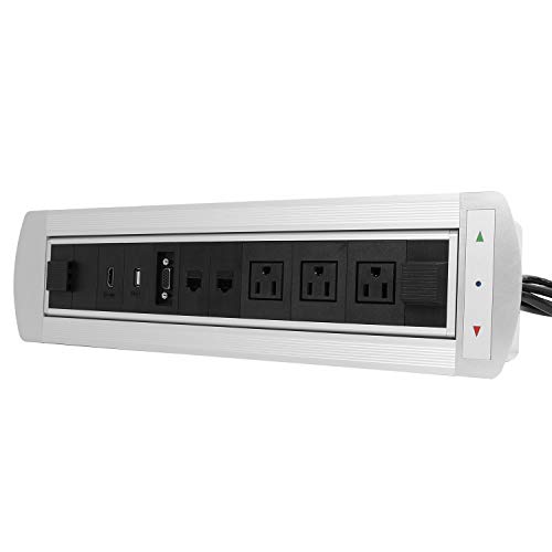 Photo 1 of WEBANG Motorized Automatic Recessed Connectivity Box Outlet for Conference Room Table with 3 AC Receptacle