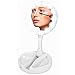 Lighted Travel Makeup Mirror with Magnification as LED Compact Foldable Mirror - Best Foldaway Vanity Mirror USB or 4 AA Battery Power