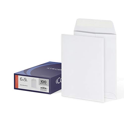 Columbian Catalog Envelopes, 6 x 9, Release & Seal Self-Sealing Closure, 28 lb White Wove, 100 per Box (COLO652)