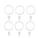 LIMNUO 1.5 inch Metal White Curtain Rings with Clips Set of 14,White