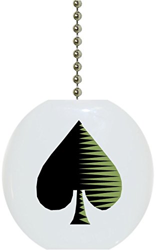 Poker Casino Cards Spade Solid CERAMIC Fan Pull