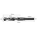 uxcell Reduced Shank Drill Bit 14.5mm Black Nitride Coated with 1/2 Inch Straight Shank, High Speed Steel HSS 9341 Twist Drill Bit for Stainless Steel Alloy Metal Plastic
