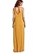 Verdusa Women's Casual Sleeveless Deep V Neck Knitted Shift Sexy Maxi Long Yellow L