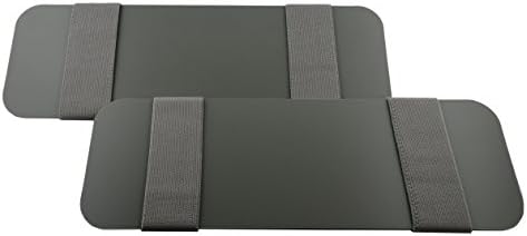 Visormates-Side Window Extenders (4x12 Gray with Gray Straps) Compatible with Your Existing Audi Q5 2009+ Driver and Passenger Sun Visors