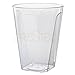 Clear Plastic Cups | 7 oz. 80 Pack | Hard Disposable Cups | Square Plastic Wine Cups | Plastic Cocktail Glasses | Small Plastic Drinking Cups | Plastic Party Cups | Bulk Wedding Plastic Tumblers