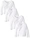 Gerber Unisex-Baby Newborn 4 Pack Long Sleeve Side Snap Mitten Cuffs Shirt (Newborn)