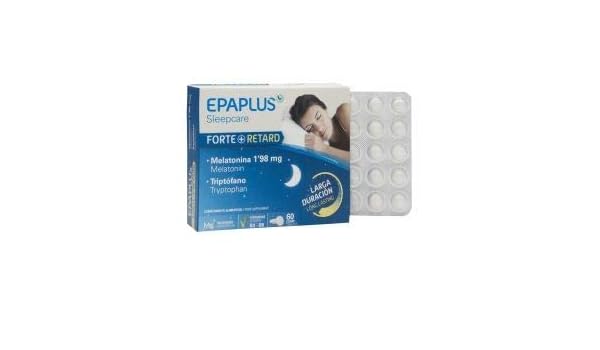 Amazon.com: Epaplus Melatonina Forte+ Retard and Tryptophan 1.98Mg 60 Tabs. - Helps You Sleep More Pleasantly All Night Long - Agains Jetlag Or Stress ...