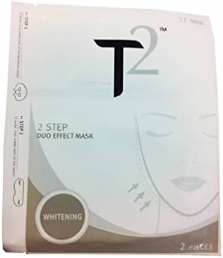 T2 Whitening Mask, 2 Step Duo Effect Mask. (The Upper Part of the Whitening Mask and the Lower Part of the Mask). (30 G/ Mask sheet)