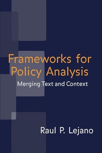 Handbook of Public Policy Analysis: Theory, Politics, and Methods