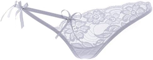 Sexy Lace T-back - QISHOP Women's Lady's Sexy Lace Open Crotch Pearls Panties G-String Underwear T back Thongs Panty(white)