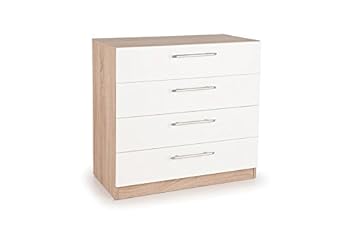 Richmond Modern Bedroom Furniture Set In Matt White And Oak 4 Drawer Chest H 76 W 80 5 D 42cm H151023 H151038 X 2 29 Hyde