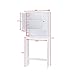 Giantex Over-The-Toilet Storage Cabinet, 3-Tier Freestanding Bathroom Rack w/Slat-Door Cabinet & 3-Position Adjustable Shelf, Space-Saving Storage Organizer for Bathroom, Washroom, Laundry Room