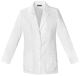 Cherokee 2412 Women's Fashion Whites Pin Tuck Lab Coat White