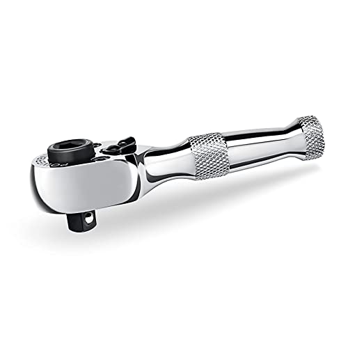 Powerbuilt Stubby Ratchet, Mini 1/4 Inch Ratchet Wrench, Reversible 72