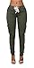 Pxmoda Womens Casual Stretch Drawstring Skinny Pants Cargo Jogger Pants (L, Army Green)