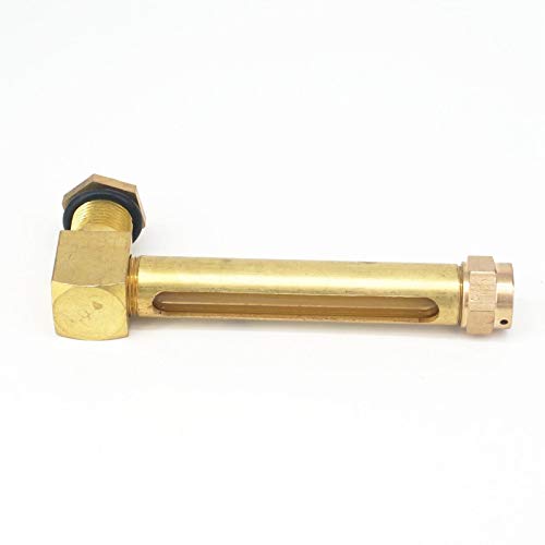 Maslin 1/4" 3/8" BSP M12 M14 M16 Length 80mm 100mm 125mm 150mm 200mm Brass Oil Liquid Level Indicator Sight Glass Gauge Lathes - (Size: 80mm, Thread Specification: 1/4")