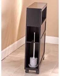 Rolling Slim Bathroom Storage Organizer 2 Drawers Toilet Paper Shelf Black