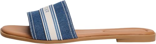 Sandalias planas FW0FW09217 para mujer, denim, talla 4