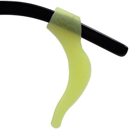 GMS Optical Soft Silicone Temple Tips (10 Pair, Neon Yellow) Prevent Glasses From Slipping Eyeglass Retainer Sports Eyeglasses Anti Slip Ear Hook Sleeve Anti Slide Eyewear