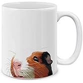 MUGBREW Cute Animal Black White Brown Guinea Pig Ceramic Coffee Mug Tea Cup, 11 OZ
