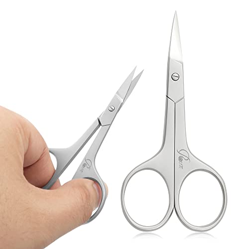 ROUSE cuticle nail scissors curved bladesEyebrow scissorsProfessional