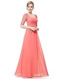 Ever-Pretty Womens Half Sleeve Square Neckline