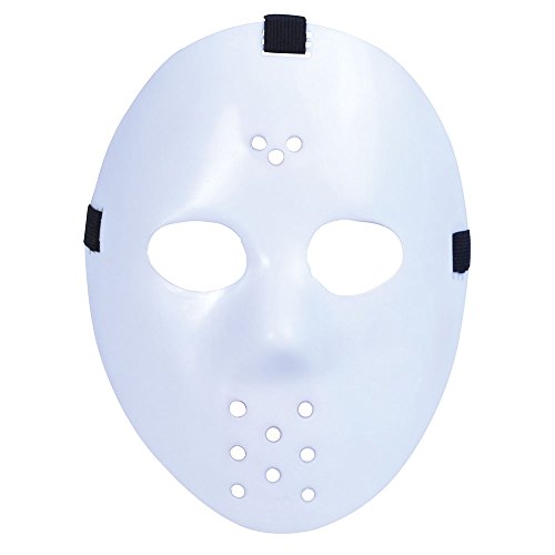 White Halloween Jason Hockey Mask