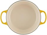 Le Creuset Signature Round Enamelled Cast Iron Casserole 24 cm Nectar view 5