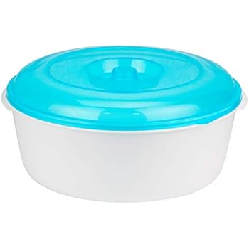 DecorRack Extra Large Food Storage Container with Lid, 7.4 Quarts, BPA Free- Plastic, Shatterproof, Reusable Mixing Bowl, Dry Food Container, Snack Bowl, Store Leftovers, Blue