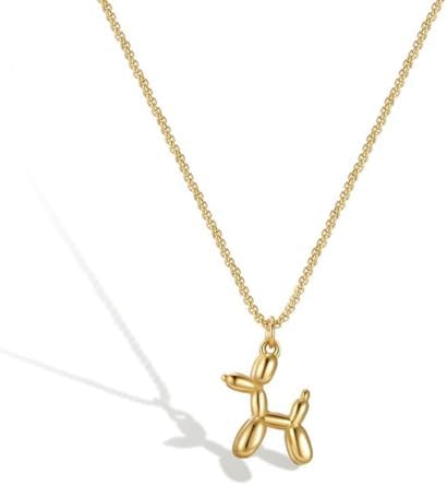 Amazon.com: Stainless Steel Animal Balloon Dog Pendant Necklace 3D