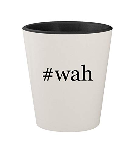 #wah - Ceramic Hashtag White Outer & Black Inner 1.5oz Shot Glass