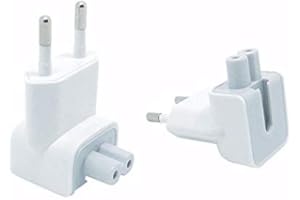 VizGiz 2 Pack US to Europe Plug Converter Travel Charger Adapter Wall Outlet EU European Connector Duck Head for MacBook Mac Pro MBA Retina MagSafe Apple Phone Pad Tablet Mini Air Power Brick