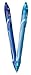 BIC Gel-ocity Quick-Dry Retractable Gel Pens, Medium Point, 0.7 mm, Blue/Blue/Turquoise Barrels, Blue/Blue/Turquoise Inks, Pack Of 3