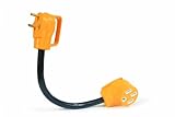 Camco 55185 PowerGrip 30M/50F AMP 18" Dogbone Electrical Adapter with Handles 3750W/125V (Automotive)