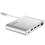 USB C Hub, Fiveboy Type-C Docking Station, 5-in-1 USB-C Multiport Adapter with Data Transferring,USB-C Port for Charging, 4K HDMI Video Display, 2 USB 3.0 and 1 Gigabit Ethernet for New MacBook Pro