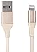 Amazon Basics Double Braided Nylon Lightning to USB Cable, Advanced Collection, MFi Certified Apple iPhone Charger, Gold, 3 Foot