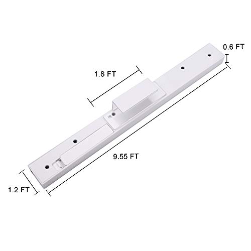 KIMILAR Replacement Wireless Sensor Bar Compatible with Nintendo Wii and Wii U Console, Sensor Signal Receiver Infrared Ray Inductor for Wii with Stable Stand and 4 AAA Batteries(White) - Thumbnail 6