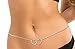 S925 Sterling Silver Heart Waist Belt Belly Chain Adjustable Charm Body Chain Jewelry