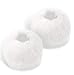 Jasmine Women's Luxurious Faux Fur Warm Thick Winter Wrist Cuffs Warmers,White