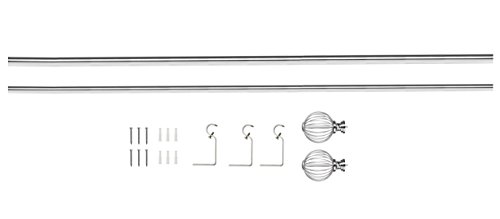 Sheffield Home, AMG, and Enchante Accessories, Ultra - Refined Cage Curtain Rod, 22 to 42-Inch, Brushed Nickel - Thumbnail 5