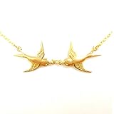 Harry Tattoo Necklace, Double Swallow Necklace, Two