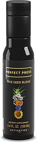 Seed Blend Oil Organic by Activation Products, 250 ml, Vegan, 100% Organic & Gluten Free. Five Oils in One - All Natural And Certified Ingredients