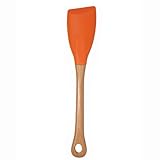 Lipper International 8507O Bamboo Wood And Silicone Kitchen Cooking Angled Spatula, 12-1/8