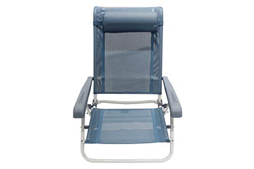Homecall Klappbarer Strandstuhl, 7-fach verstellbar - (Blau) – Bild 3