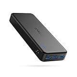 Portable Charger Anker PowerCore Elite 20000, 20000mah Power Bank with 3-Port 6A Output, Dual Input and 4A Fast Recharging