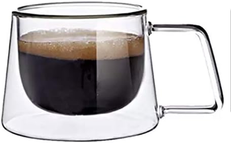 Double Wall Glass Cups. Ideal For Cappuccino, Coffee, Tea, Espressos, Cold Or Hot Drinks, Dessert, Heat Insulated Mug