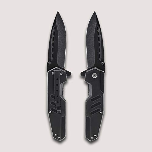 Lichamp Folding Pocket Knife Set for Men, 2Pack Flip Knife Sharp